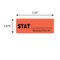 Nevs Label, STAT_REQUESTED BY 7/8 x 2-1/4 Fluorescent Red w/ black L-STAT-1 - alternate 2